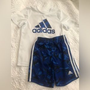 Boys blue camouflage Adidas set